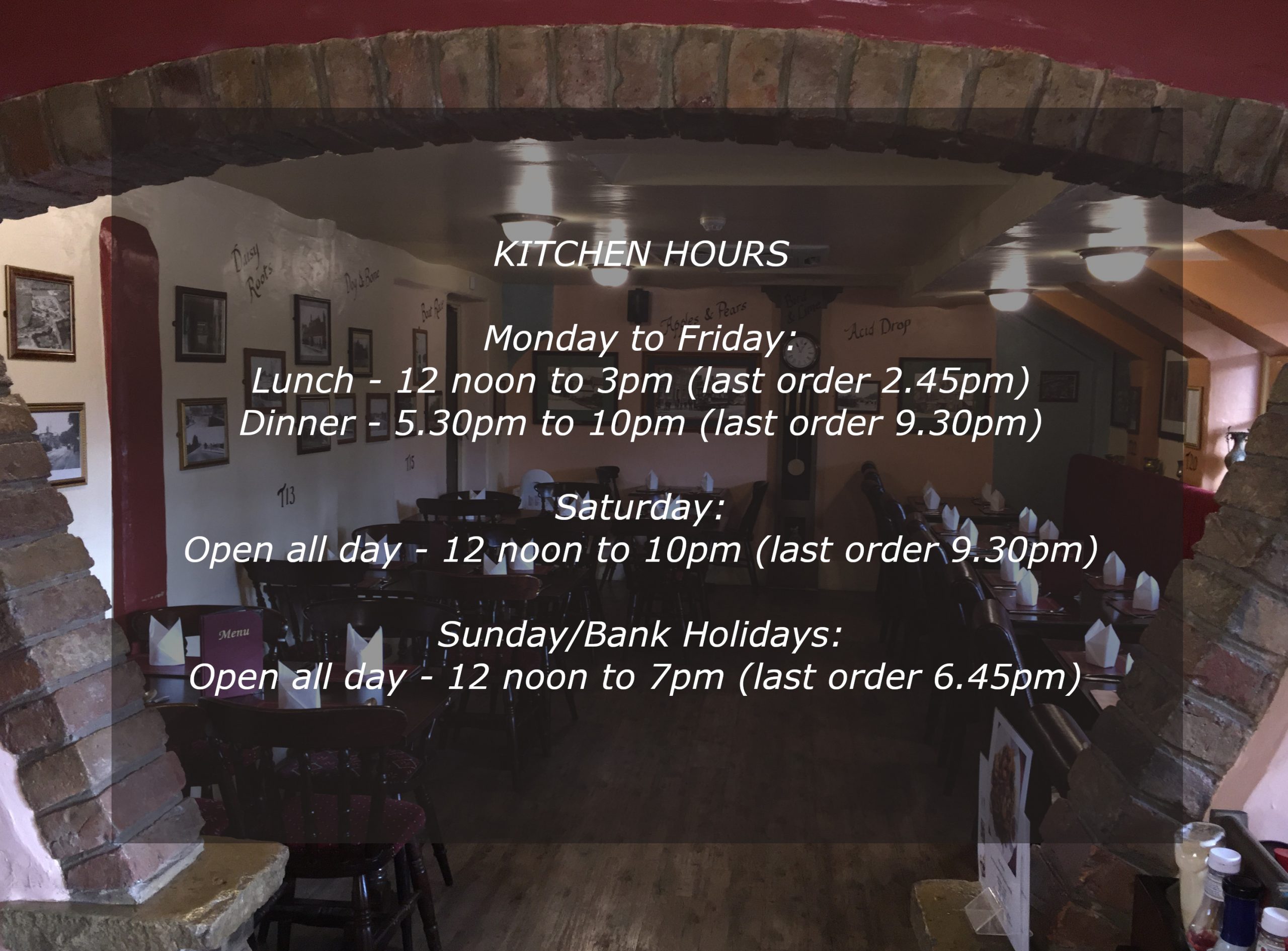 The Hut Restaurant Hours