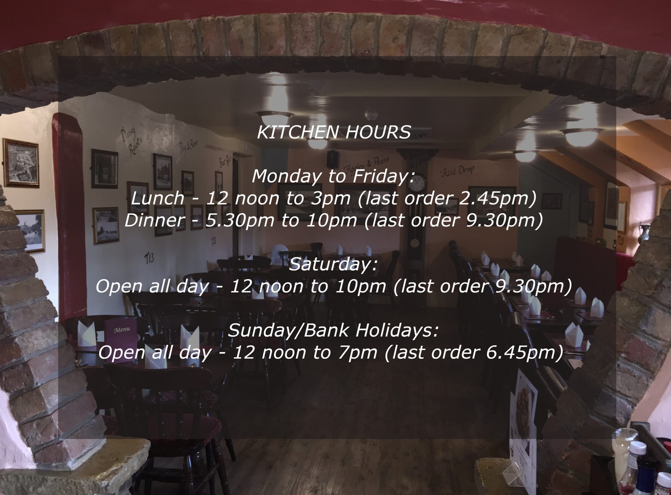 The Hut Restaurant Hours